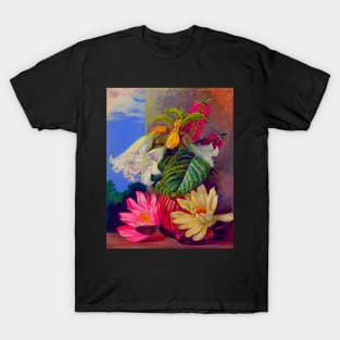 'Flowers Cultivated in the Botanic Garden, Rio Janeiro, Brazil' by Marianne North REMASTERED TECHNICOLOR T-Shirt